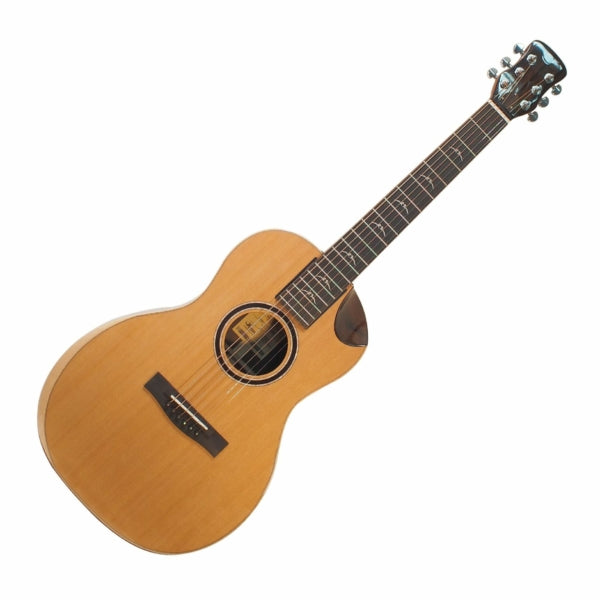 Western Cedar Top, Solid Zircote Back 13-Fret Parlor Travel Guitar- FP59213LTD2