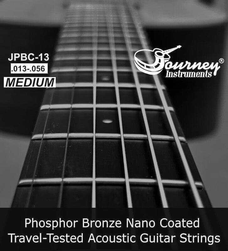 JPBM-13 Journey Phosphor Bronze Coated Acoustic Strings, Medium, 13-56