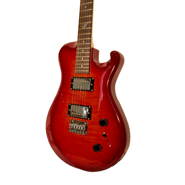 Overhead Electric Cherry Sunburst Travel Guitar – OE990CB