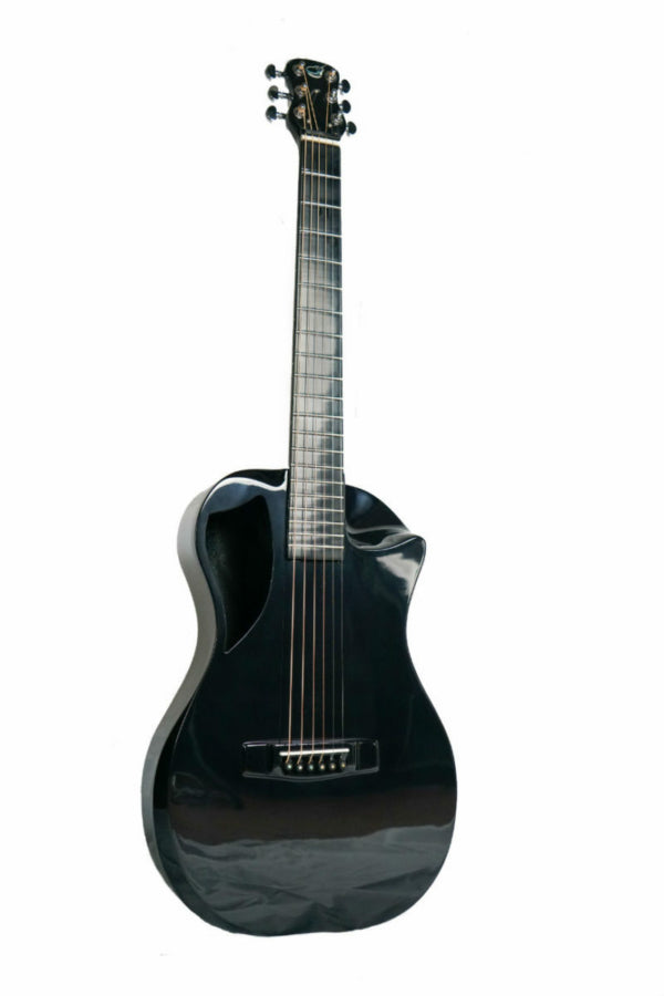 Gloss Black Carbon Travel Guitar – OF660
