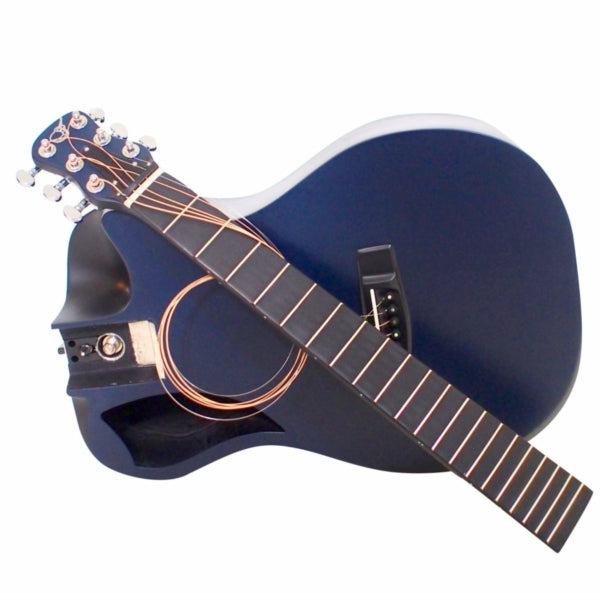 Blue Top Matte Carbon Travel Guitar – OF660B1M