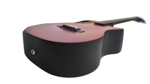 Burgundy Top Matte Carbon Travel Guitar- OF660R1M