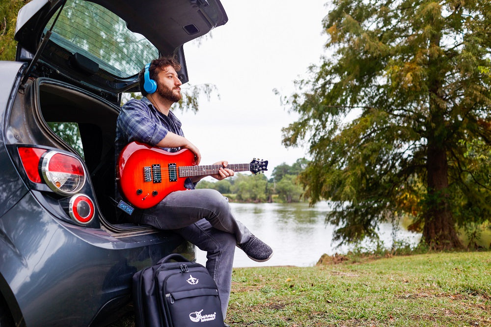 Overhead Electric Faded Blue Travel Guitar – OE990BL