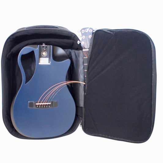 Blue Top Matte Carbon Travel Guitar – OF660B1M
