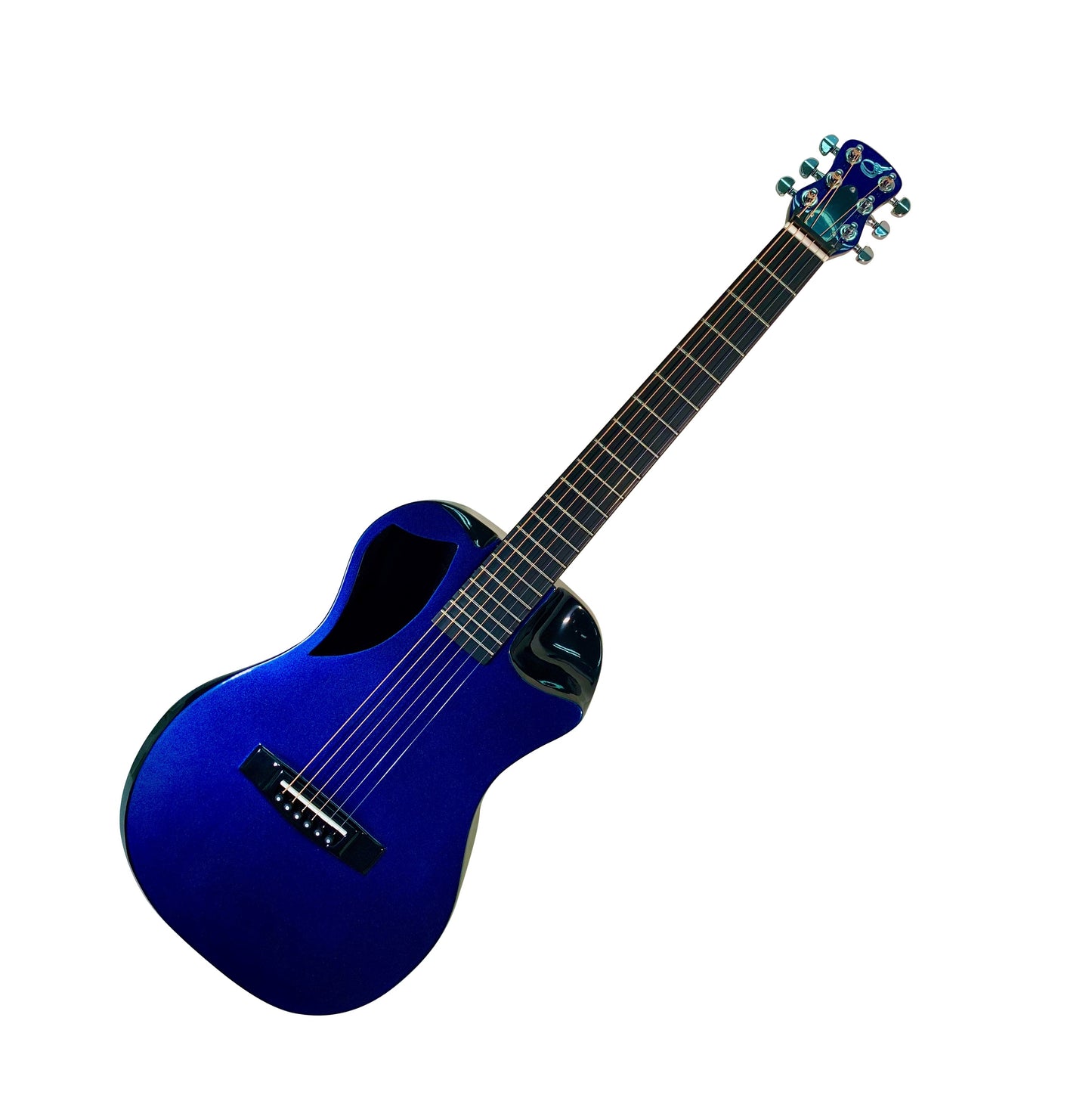 Blue Purple Color-Shift Gloss Carbon Travel Guitar – OF660BP
