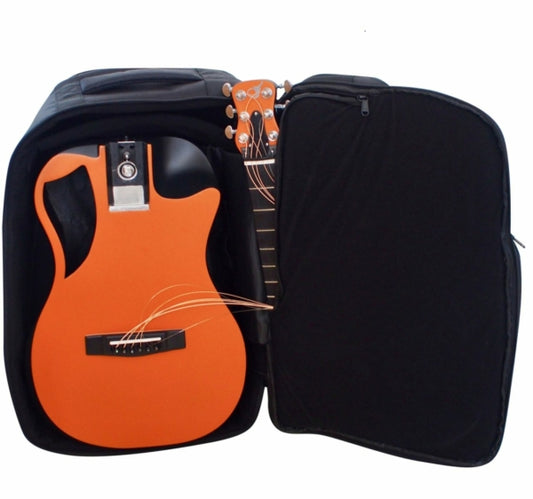Orange Top Matte Carbon Travel Guitar- OF660O1M