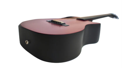 Burgundy Top Matte Carbon Travel Guitar- OF660R1M
