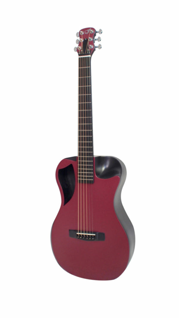 Burgundy Top Matte Carbon Travel Guitar- OF660R1M