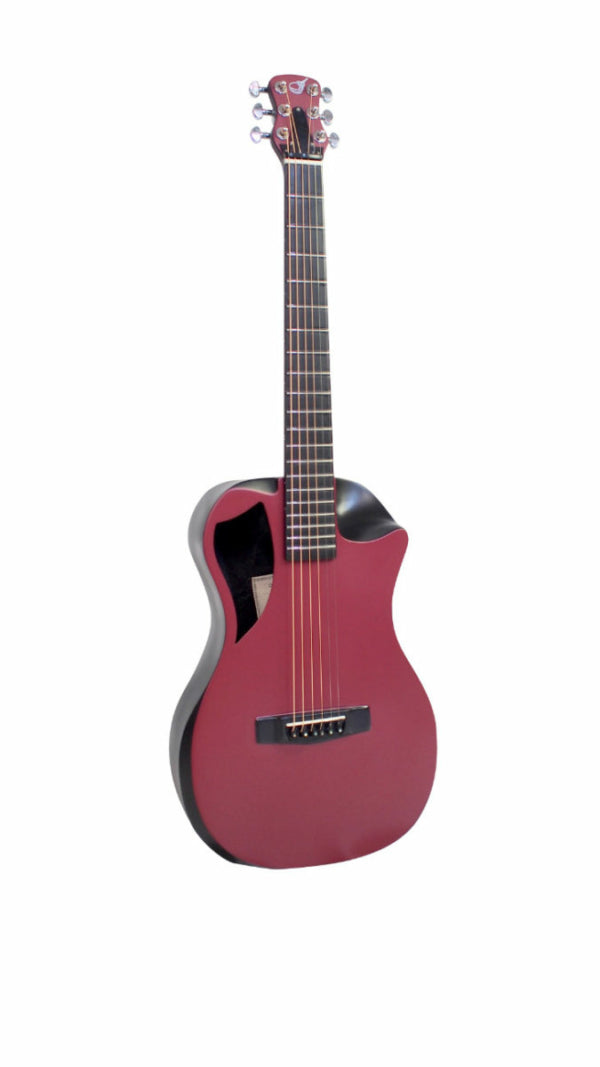 Burgundy Top Matte Carbon Travel Guitar- OF660R1M