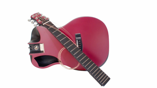 Burgundy Top Matte Carbon Travel Guitar- OF660R1M