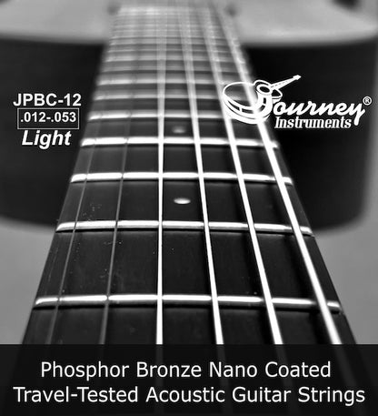 Journey Phosphor Bronze Coated Acoustic Strings, Light, 12-53